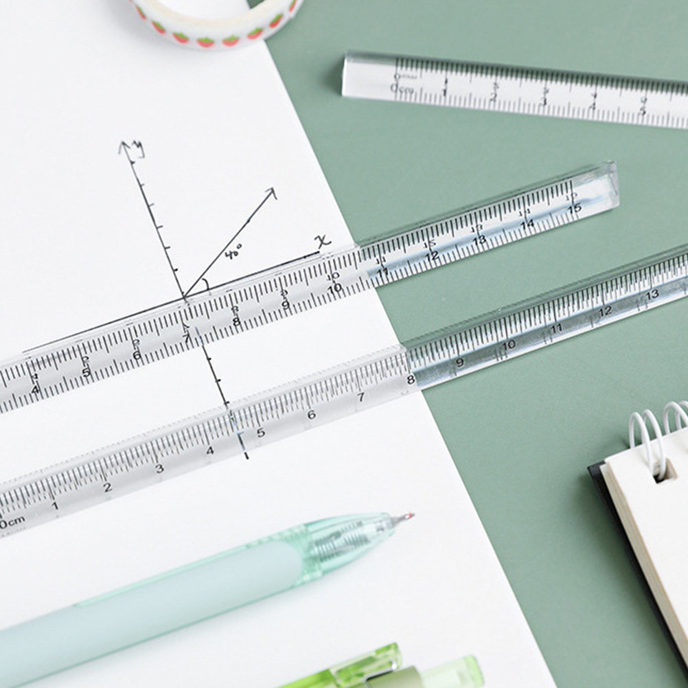 Home Office Student - 6Pcs Plastic Triangle Ruler Student Drawing