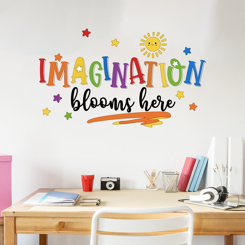 Home Office Quotes - Colorful English phrase wall stickers for