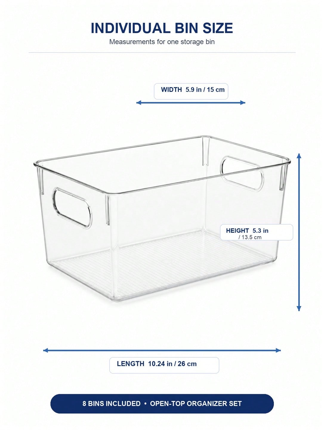 8-Pack Clear Storage Bins with - Home Office Student ulasan dan harga
