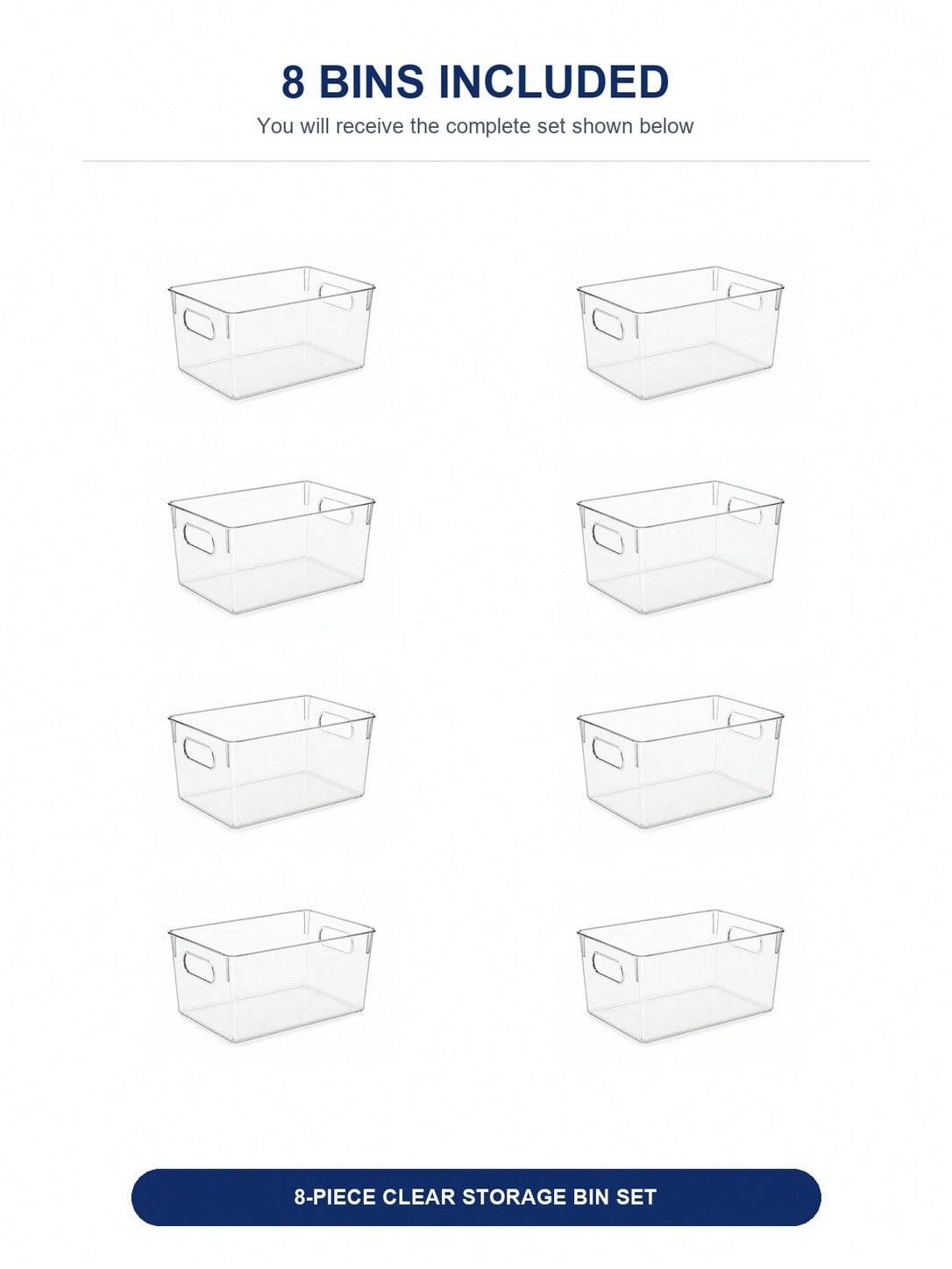 8-Pack Clear Storage Bins with - Home Office Student ulasan dan harga