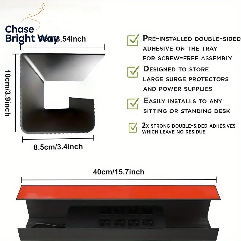40cm Punch Free Cable Organize - Cable Management Box ulasan dan harga