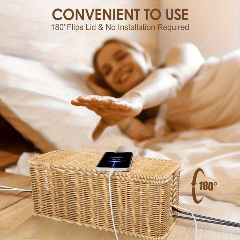 Handcrafted Rattan Cable Manag - Cable Management Box ulasan dan harga