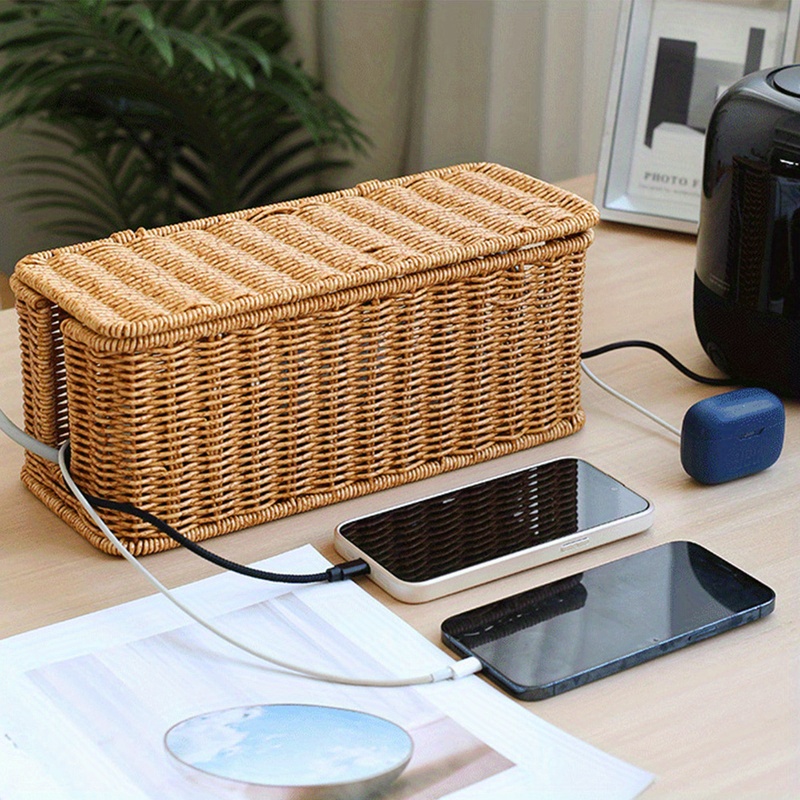 Handcrafted Rattan Cable Manag - Cable Management Box ulasan dan harga