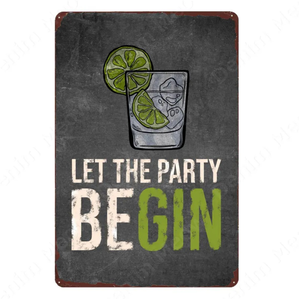 Gin Tonic Cocktail Chalkboard  - Home Office Quotes ulasan dan harga