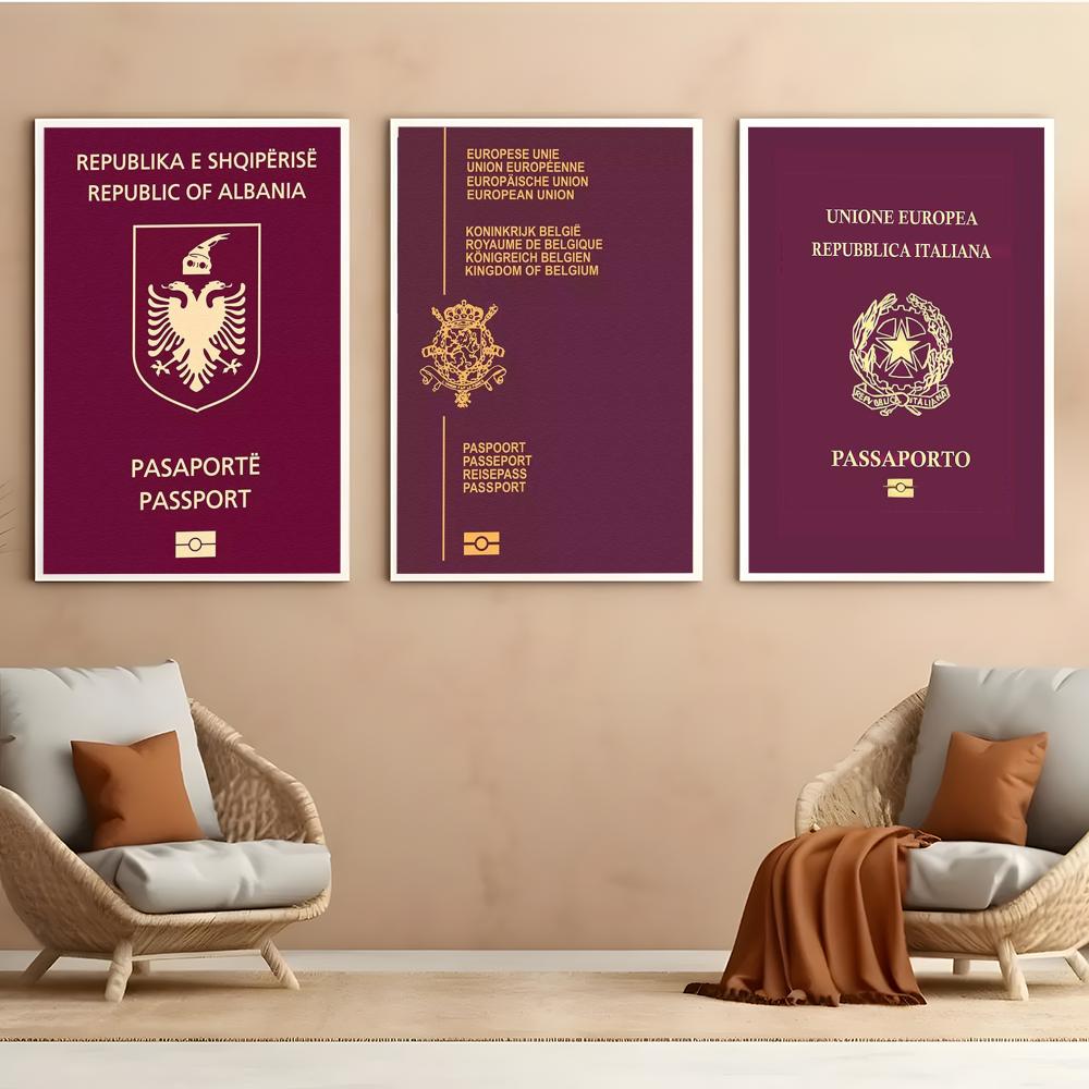 Red-background Passports Poste - Home Office Passport ulasan dan harga