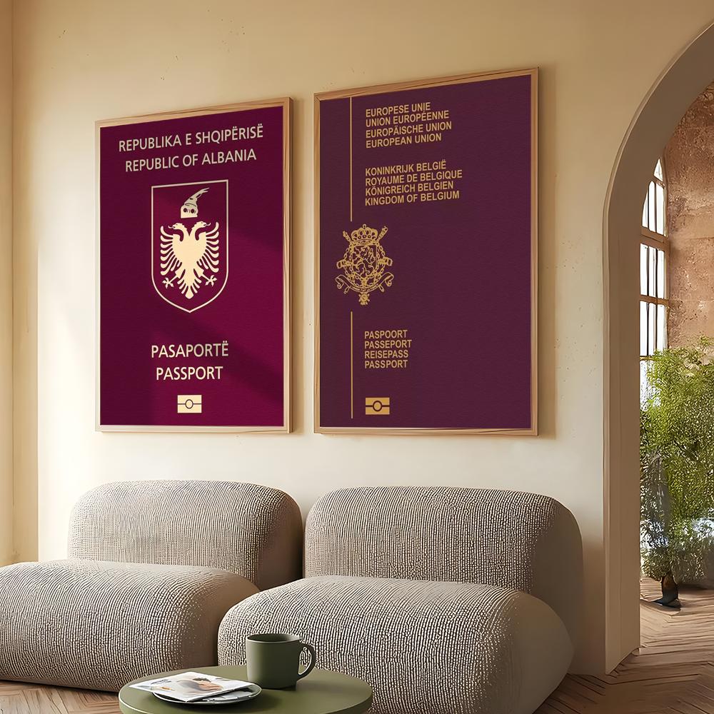 Red-background Passports Poste - Home Office Passport ulasan dan harga
