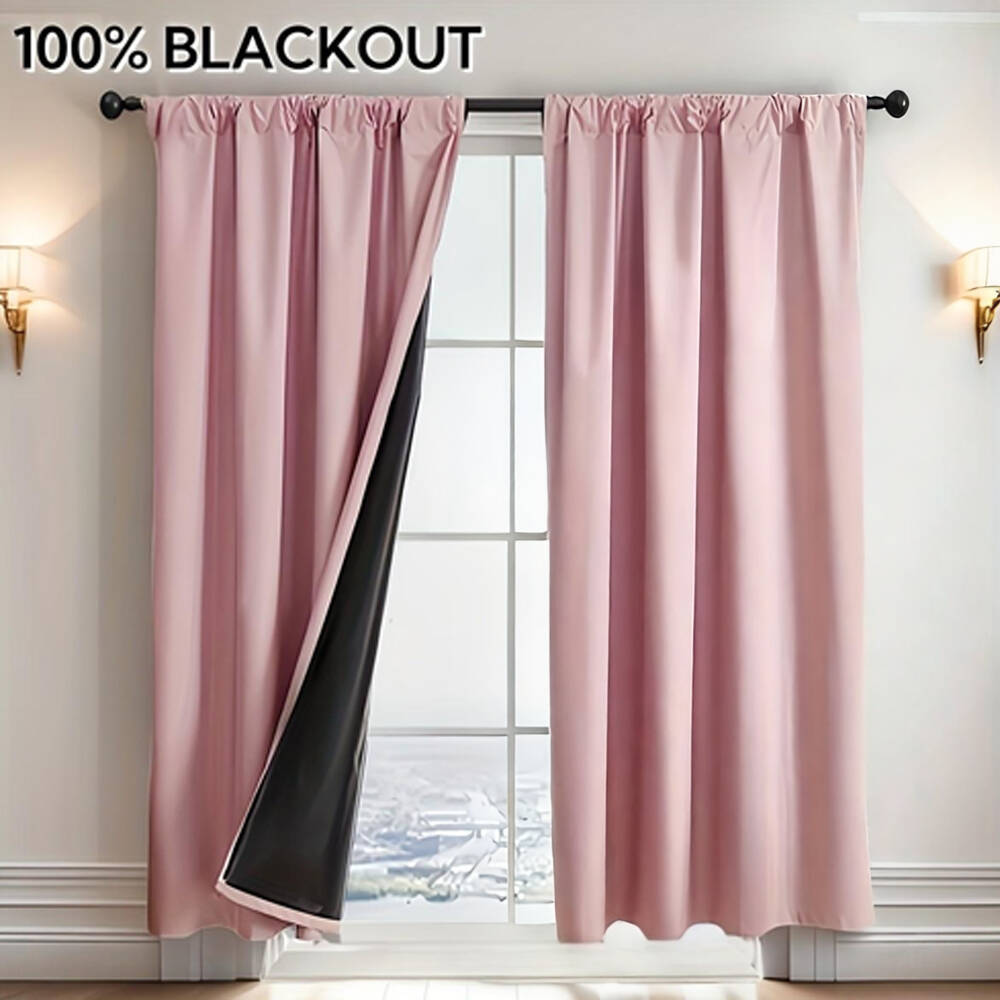 1pc 100% Blackout Curtain with - Home Office Setup Ideas ulasan dan harga