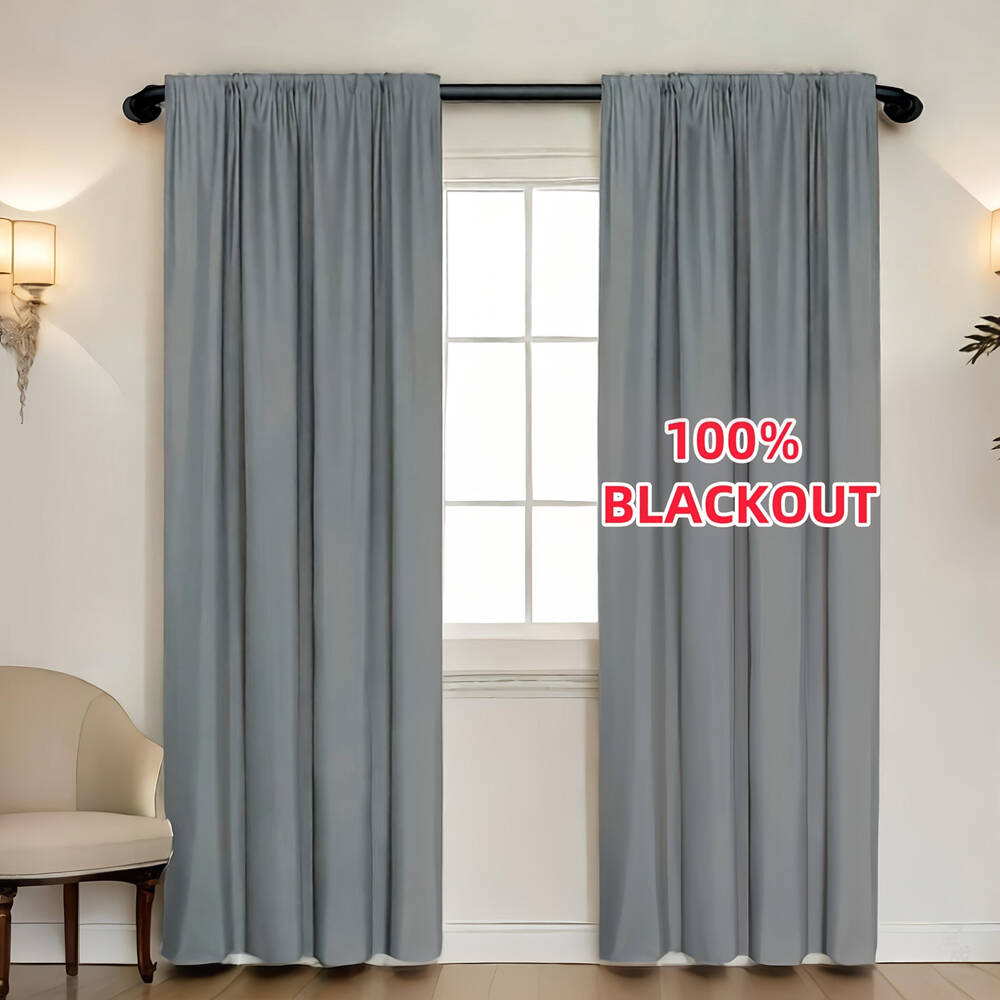 1pc 100% Blackout Curtain with - Home Office Setup Ideas ulasan dan harga