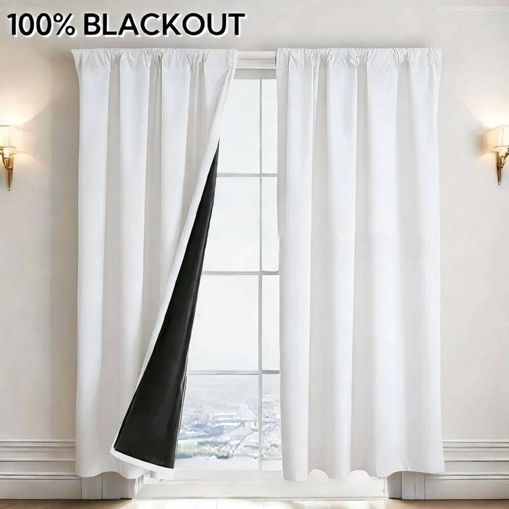 1pc 100% Blackout Curtain with - Home Office Setup Ideas ulasan dan harga