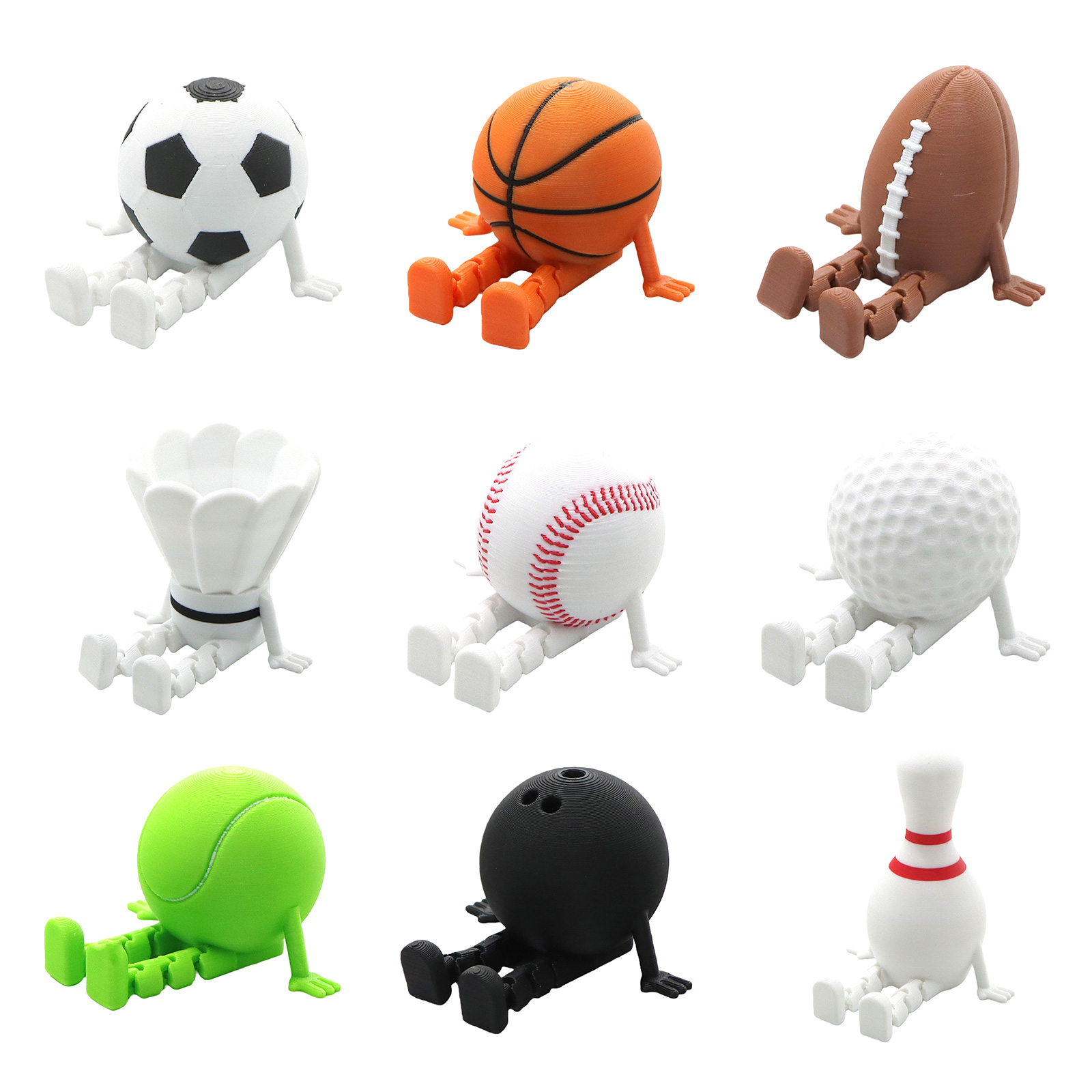 Sports Ball Buddies 3D Printed - Home Office Student ulasan dan harga