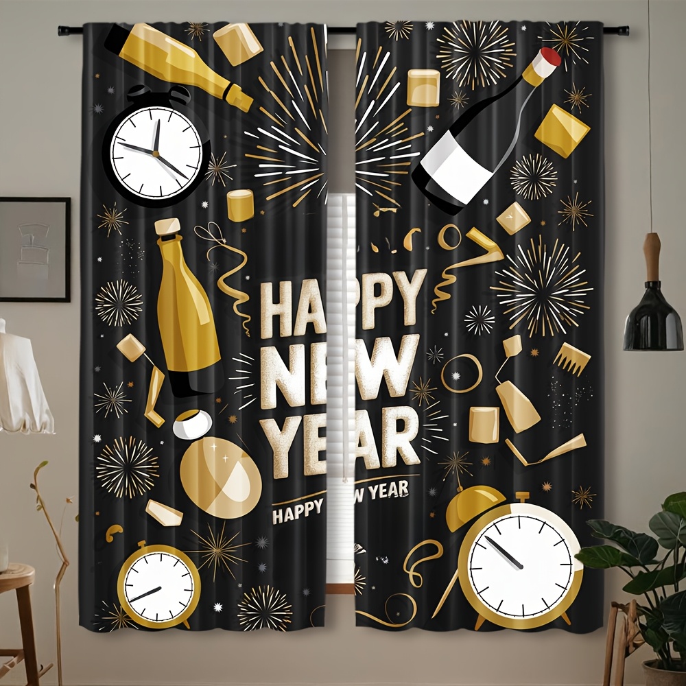 2pcs Happy New Year 2025 Conte - Home Office Rate 2025 ulasan dan harga