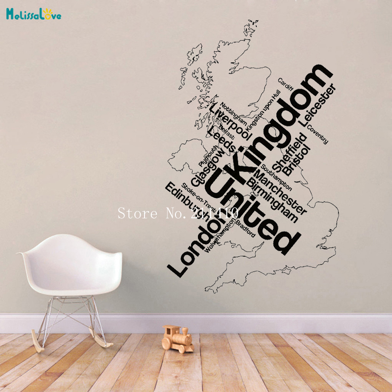 Wall Sticker Map London Unied  - Home Office Of London ulasan dan harga