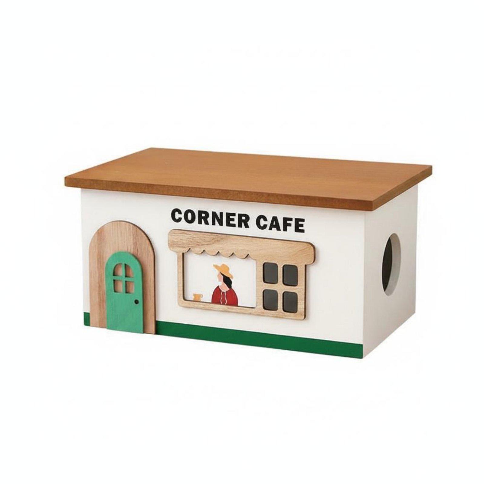 Wooden Cord Management Box Tid - Cable Management Box ulasan dan harga
