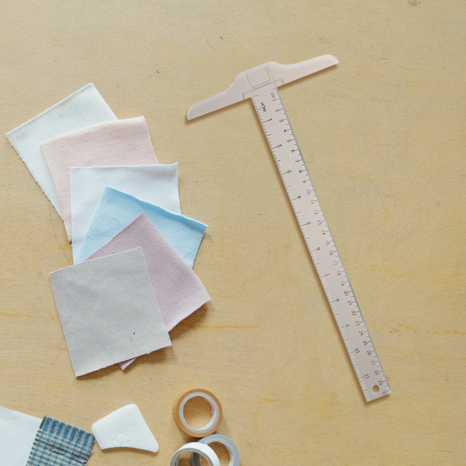 2Pcs T Shape Rulers Plastic Do - Home Office Student ulasan dan harga