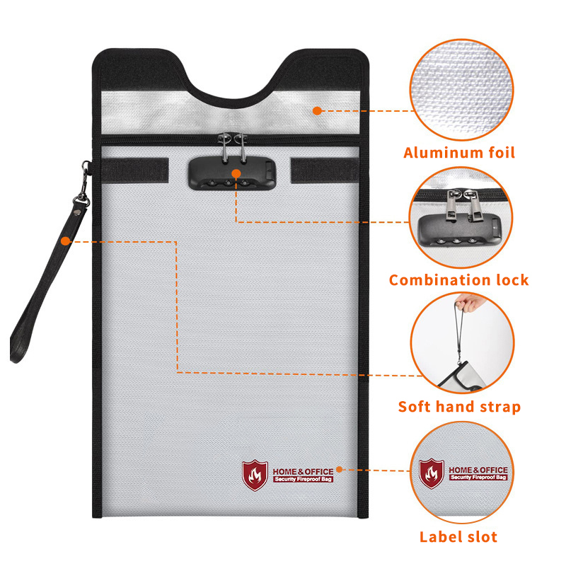 A4 Fireproof File Bag Waterpro - Home Office Passport ulasan dan harga