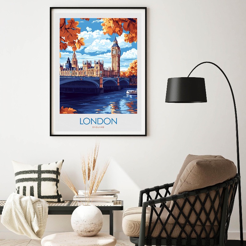 British Cityscape Wall Art Can - Home Office Of London ulasan dan harga