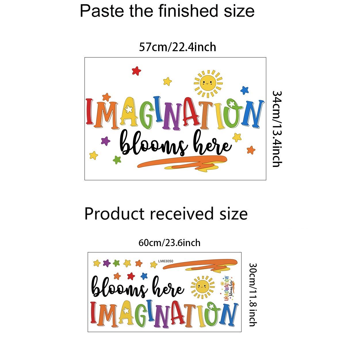 Colorful English phrase wall s - Home Office Quotes ulasan dan harga