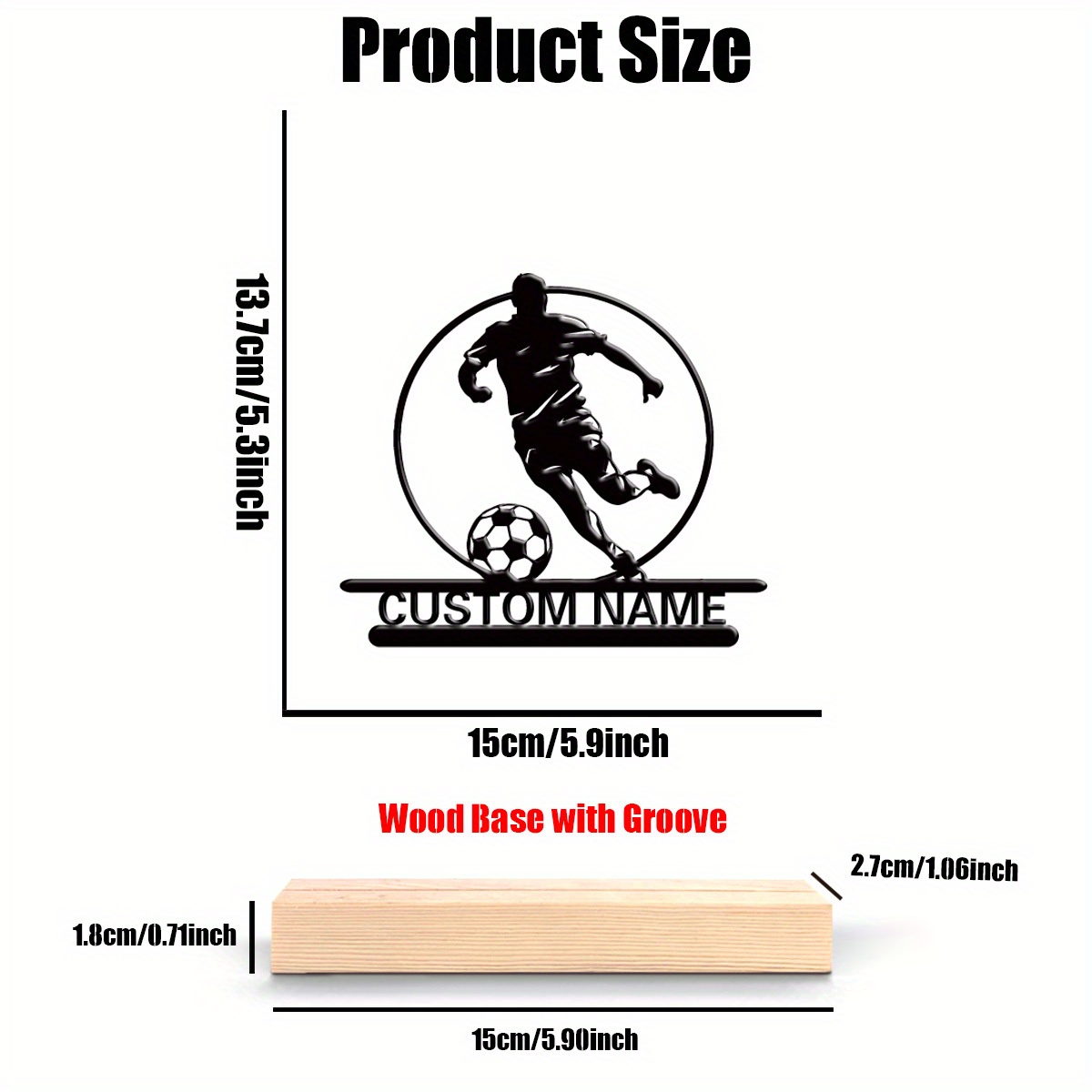 Custom Soccer Player Metal Sta - Home Office Setup ulasan dan harga