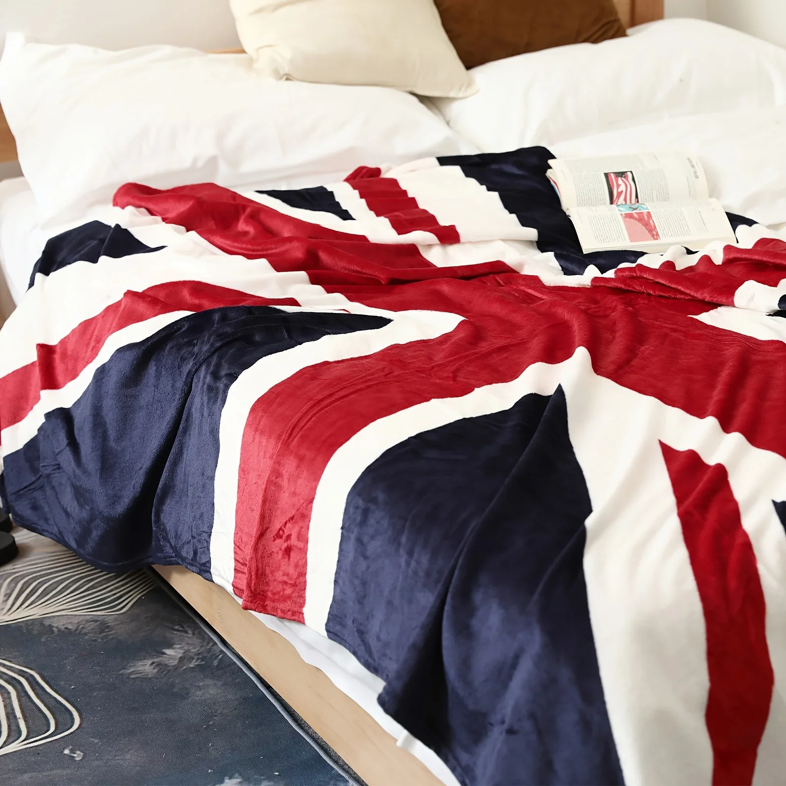 British Flag Flannel Throw Bla - Home Office British ulasan dan harga
