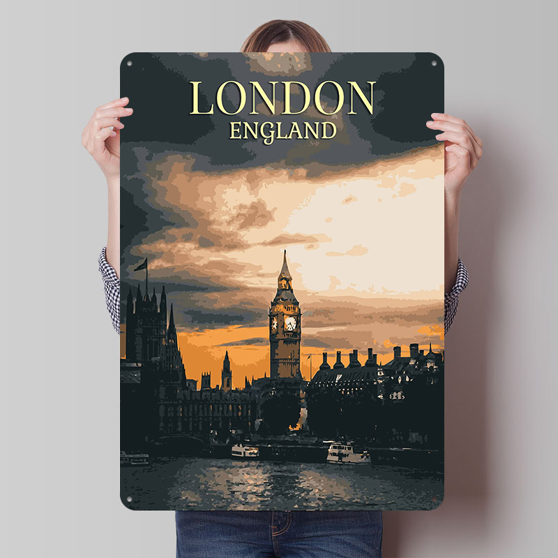 Vintage London Tinplate Poster - Home Office Of London ulasan dan harga
