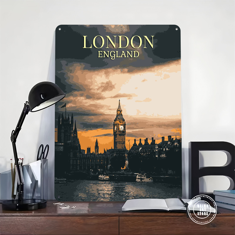 Vintage London Tinplate Poster - Home Office Of London ulasan dan harga