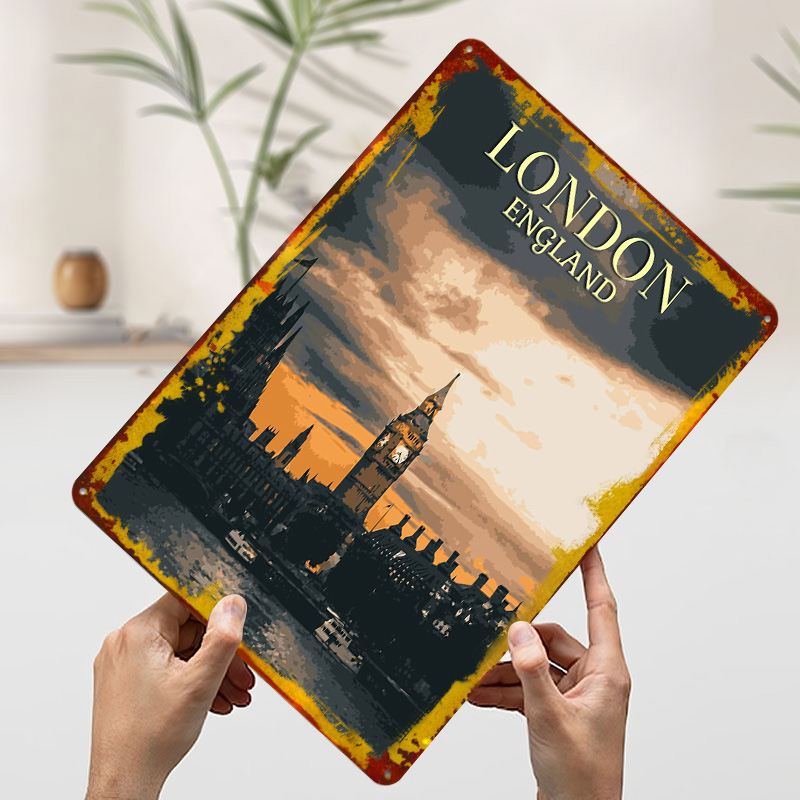 Vintage London Tinplate Poster - Home Office Of London ulasan dan harga