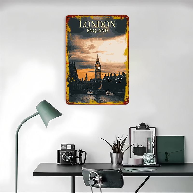 Vintage London Tinplate Poster - Home Office Of London ulasan dan harga