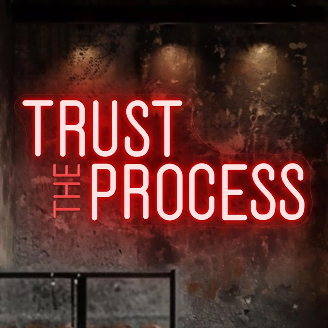 Trust The Process Neon Sign, C - Home Office Quotes ulasan dan harga