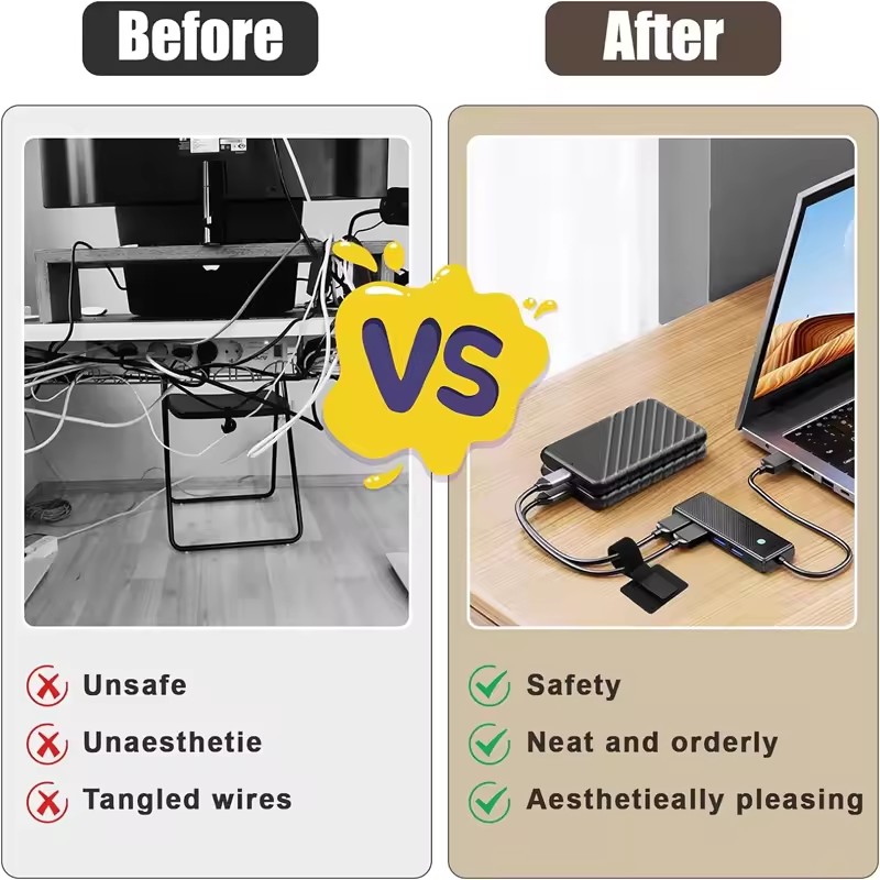 Adhesive Under Desk Cable Ties - Cable Management Box ulasan dan harga