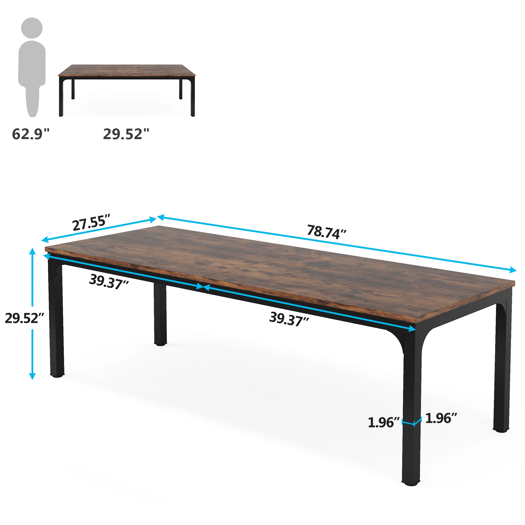 Tribesigns 78.7 Inches Extra L - Home Office Ikea ulasan dan harga