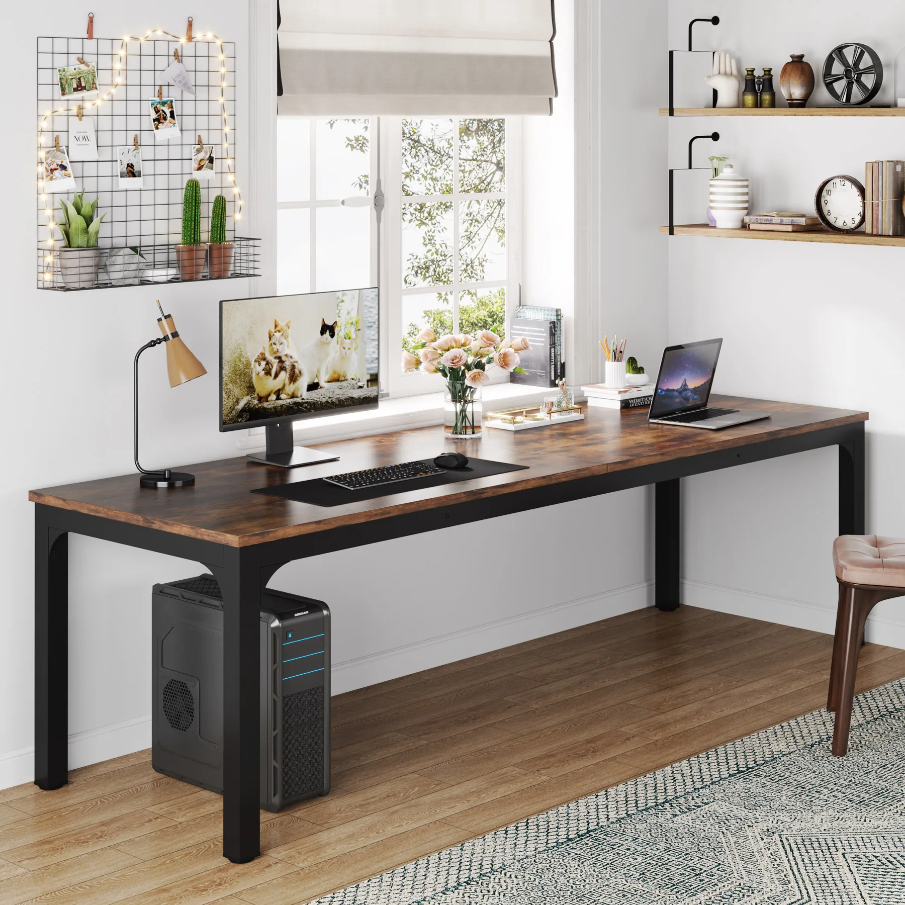 Tribesigns 78.7 Inches Extra L - Home Office Ikea ulasan dan harga