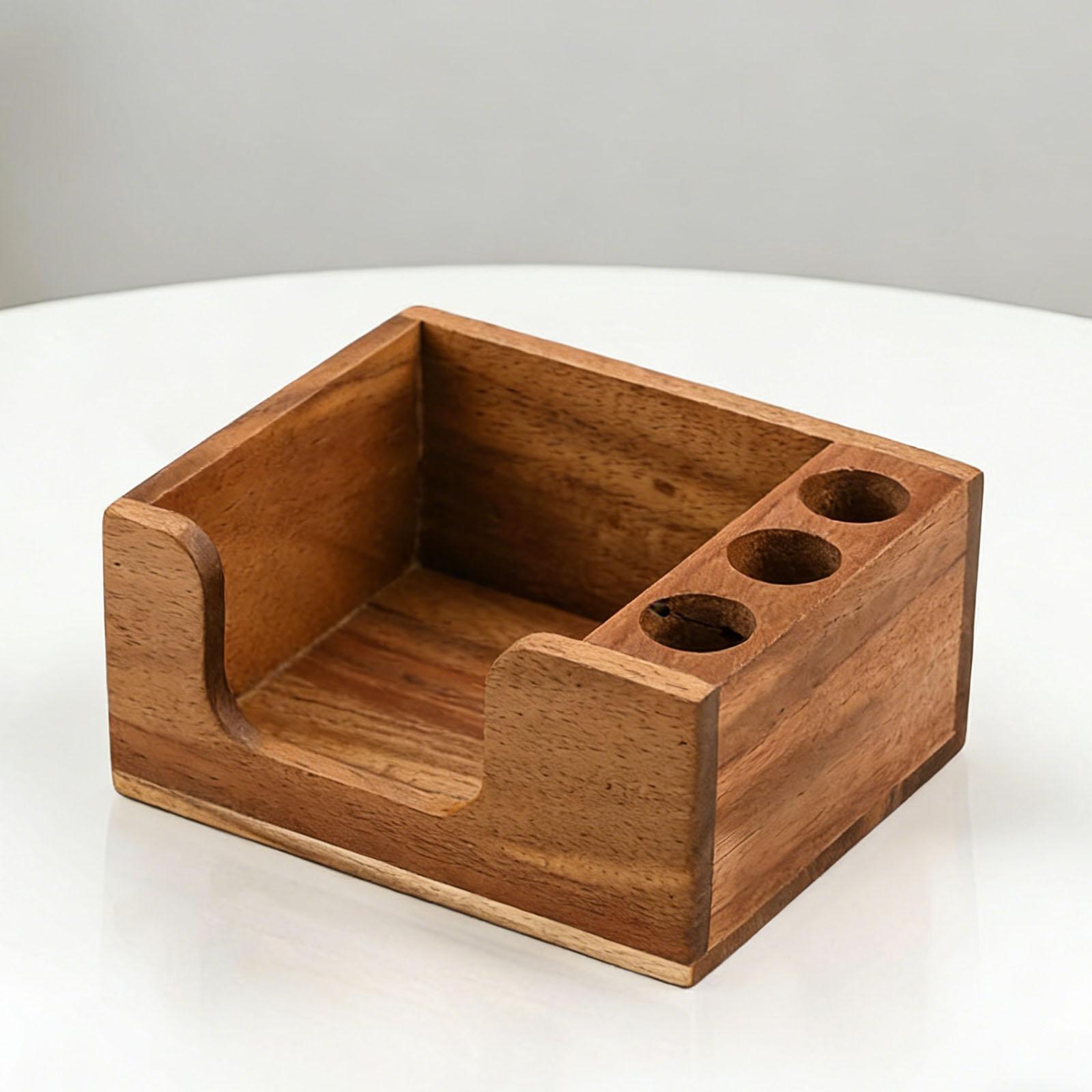 Wood Sticky Note Holder,3 x 3  - Home Office X Post ulasan dan harga