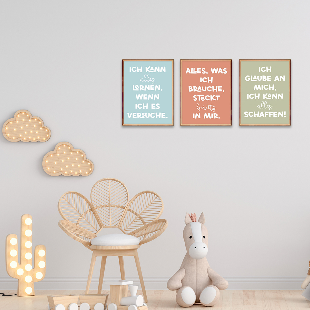 6pcs frameless Canvas Painting - Home Office Quotes ulasan dan harga