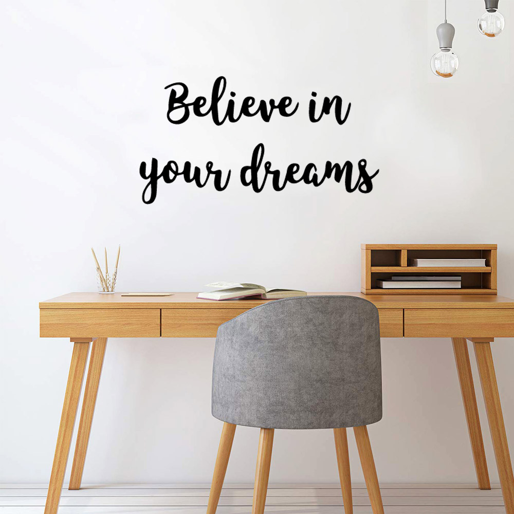 1 pc Diy simple phrase Wall St - Home Office Quotes ulasan dan harga