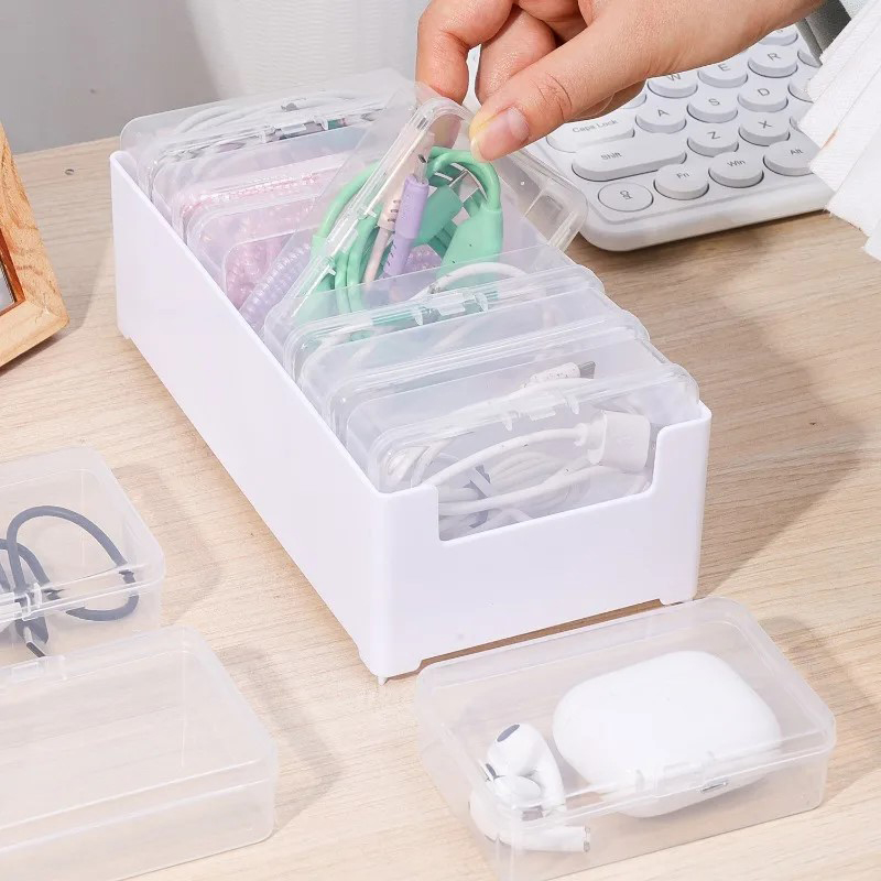 7 In 1 Clear Data Cable Storag - Cable Management Box ulasan dan harga