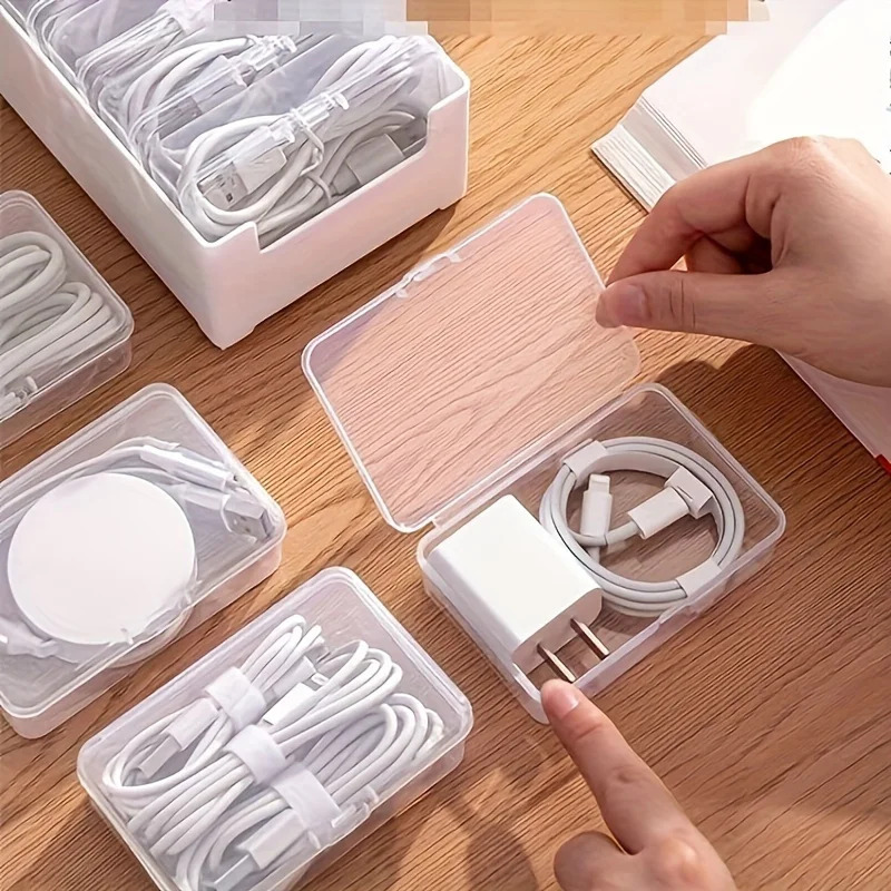 7 In 1 Clear Data Cable Storag - Cable Management Box ulasan dan harga